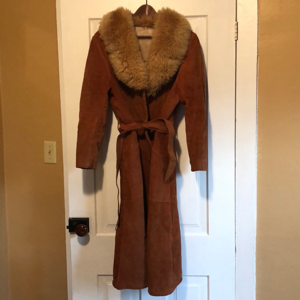Burnt Orange Leather Coat Free People